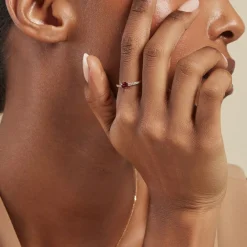 Histoire d'Or Bague Love Ring Or Jaune Rhodolite Oxyde De Zirconium