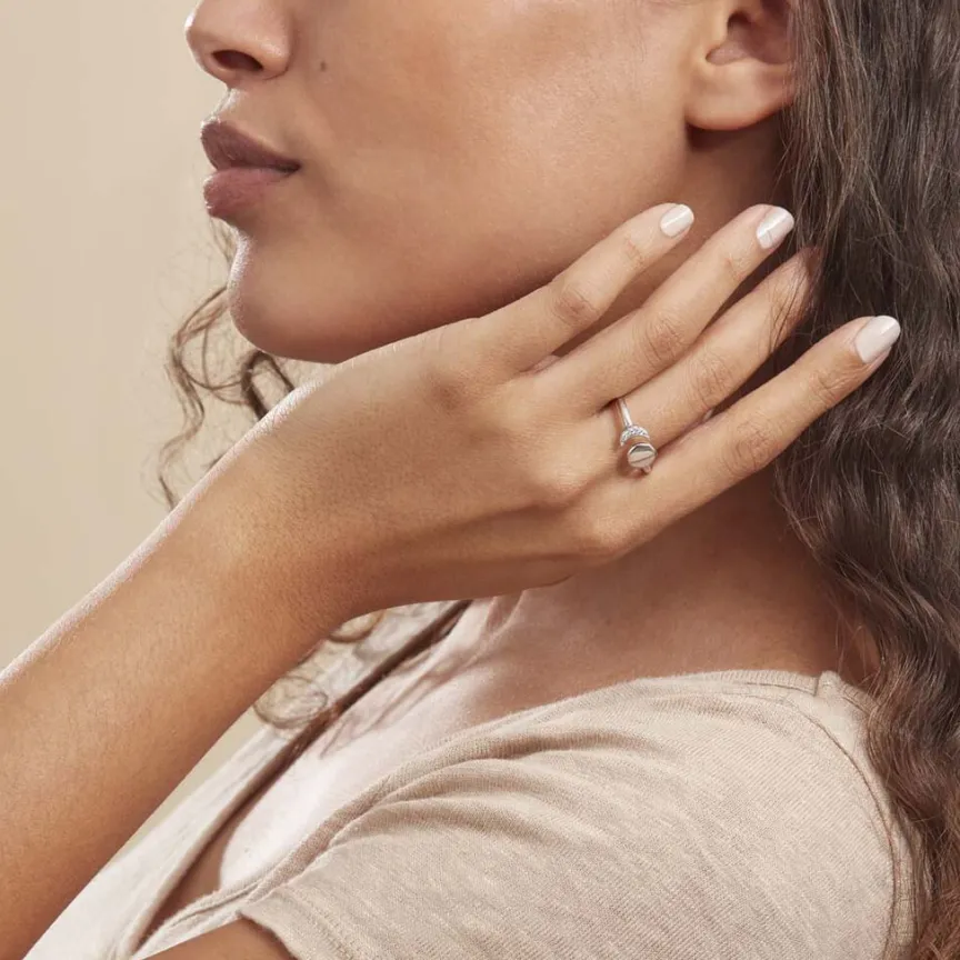 Bague Lyana Argent Blanc Oxyde De Zirconium-Histoire d'Or Clearance