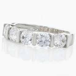 Bague Lyana Or Blanc Oxyde De Zirconium-Histoire d'Or New