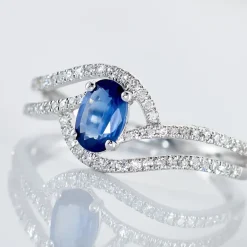 Bague Lyna Or Blanc Saphir Et Diamant-Histoire d'Or Best