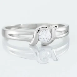 Bague Lyse Argent Blanc Oxyde De Zirconium-Histoire d'Or Online