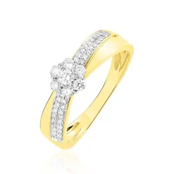 Bague Magnolia Croisee Or Jaune Diamant-Histoire d'Or Outlet