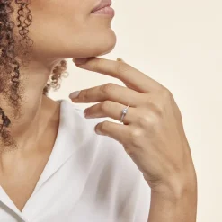 Bague Manon Or Blanc Topaze Et Oxyde De Zirconium-Histoire d'Or Discount