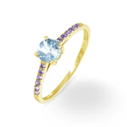 Bague Manon Or Jaune Topaze Et Amethyste-Histoire d'Or Best