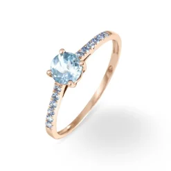 Bague Manon Or Rose Topaze Et Oxyde De Zirconium-Histoire d'Or Clearance