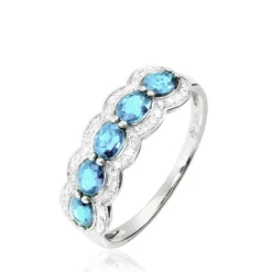 Bague Margaux Or Blanc Topaze Et Diamant-Histoire d'Or Best