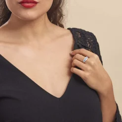 Bague Margaux Or Blanc Topaze Et Diamant-Histoire d'Or Best