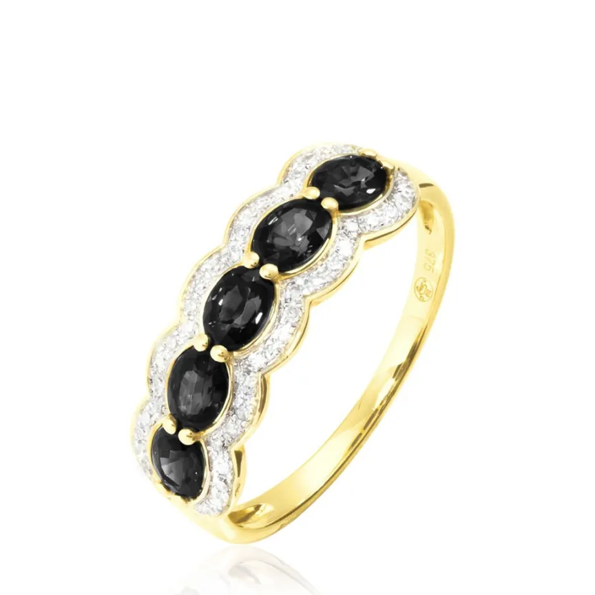 Bague Margaux Or Jaune Onyx Et Diamant-Histoire d'Or Outlet