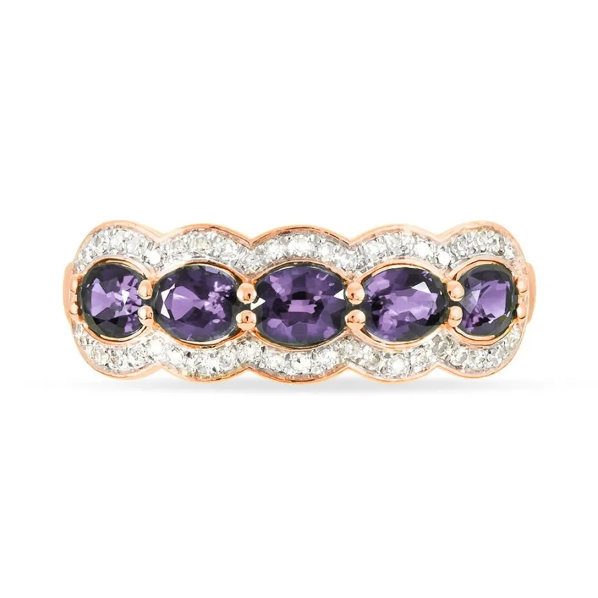 Bague Margaux Or Rose Amethyste Et Diamant-Histoire d'Or Best