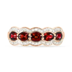 Bague Margaux Or Rose Grenat Et Diamant-Histoire d'Or Best