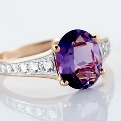 Bague Marie-camille Or Rose Amethyste Et Oxyde De Zirconium-Histoire d'Or Sale