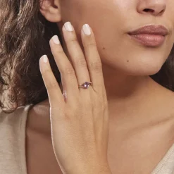 Bague Marie-eva Or Rose Amethyste Et Oxyde De Zirconium-Histoire d'Or Hot