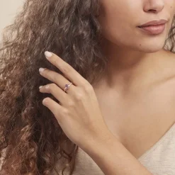 Bague Marie-eva Or Rose Amethyste Et Oxyde De Zirconium-Histoire d'Or Hot