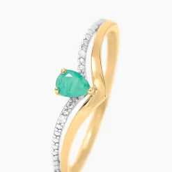 Histoire d'Or Bague Marjeta Or Jaune Emeraude Diamant