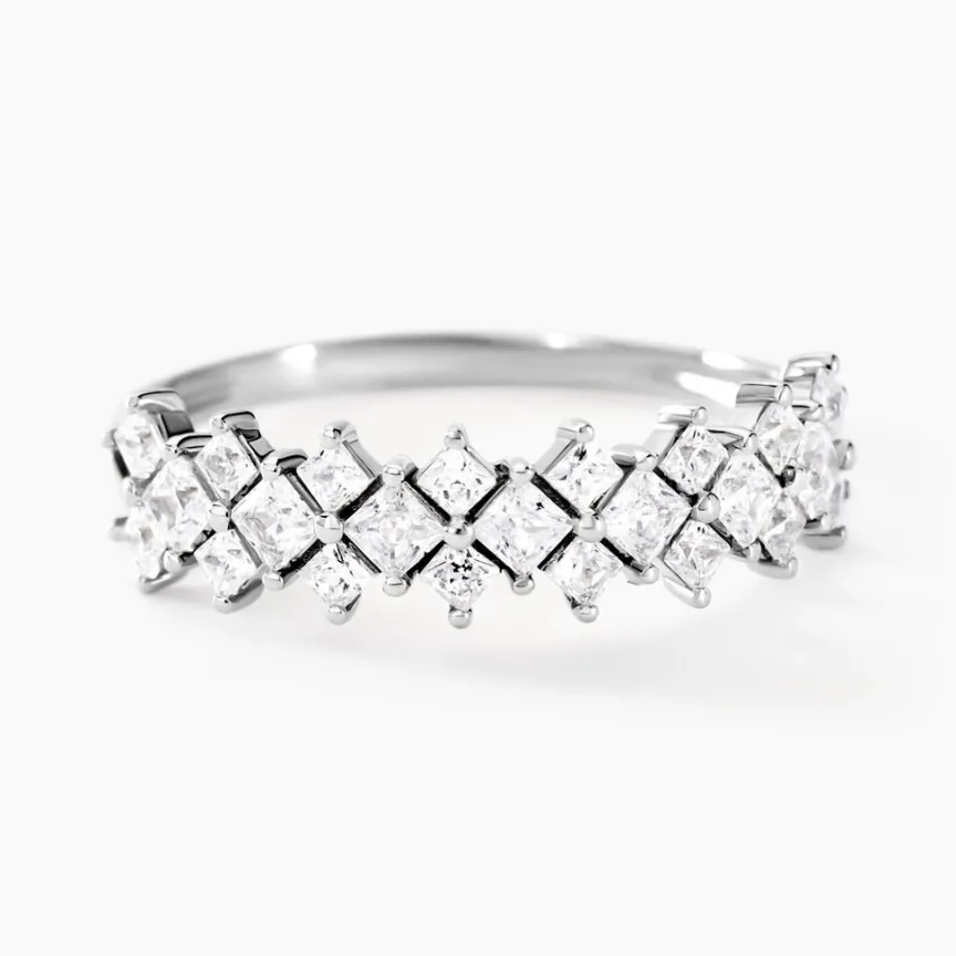 Bague Marquis Or Blanc Oxyde De Zirconium-Histoire d'Or