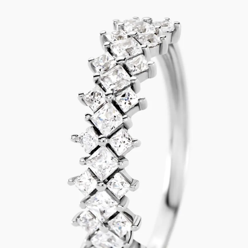 Bague Marquis Or Blanc Oxyde De Zirconium-Histoire d'Or