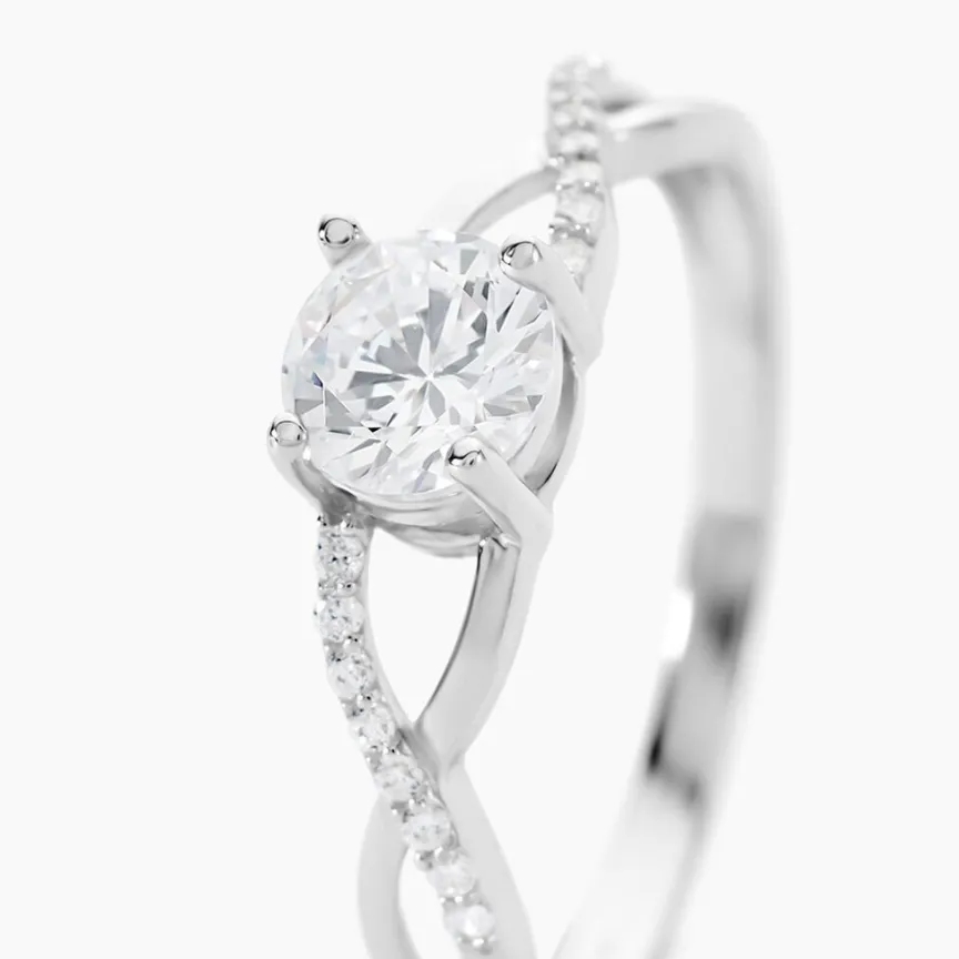 Bague Maryna Argent Blanc Oxyde De Zirconium-Histoire d'Or Discount