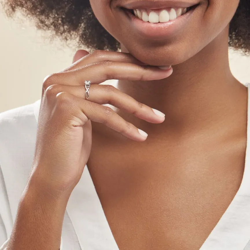 Bague Maryna Argent Blanc Oxyde De Zirconium-Histoire d'Or Discount