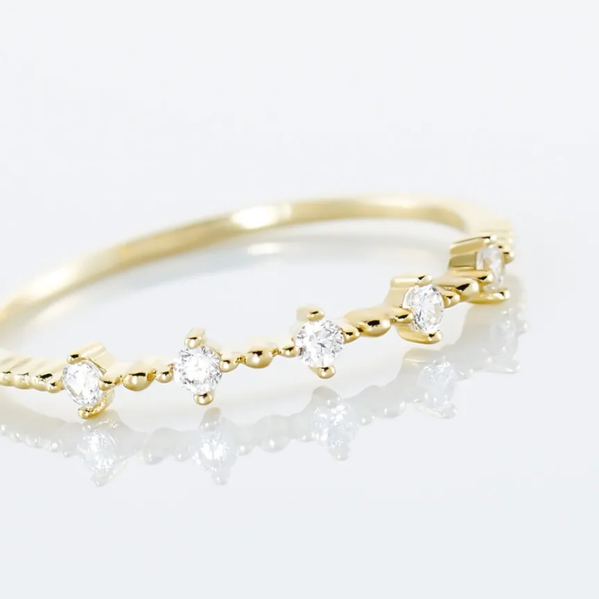 Bague Maximilienne Or Jaune Oxyde De Zirconium-Histoire d'Or Sale