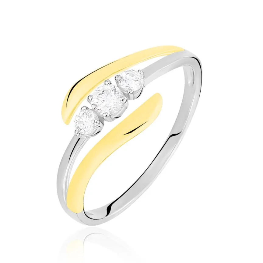 Bague Mayline Or Bicolore Diamant-Histoire d'Or New