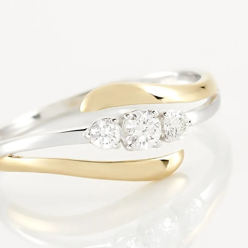 Bague Mayline Or Bicolore Diamant-Histoire d'Or New