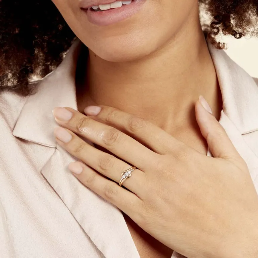 Bague Mayline Or Bicolore Diamant-Histoire d'Or New