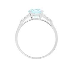 Bague Maysara Or Blanc Topaze Et Oxyde De Zirconium-Histoire d'Or Outlet