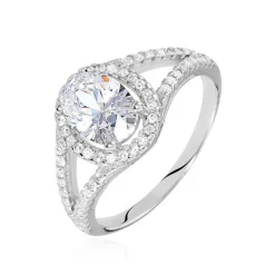 Bague Melyssa Argent Blanc Oxyde De Zirconium-Histoire d'Or