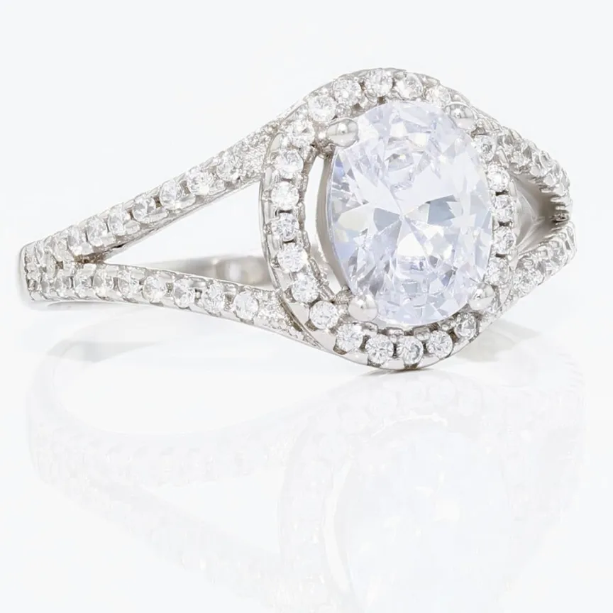 Bague Melyssa Argent Blanc Oxyde De Zirconium-Histoire d'Or