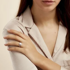 Bague Melyssa Argent Blanc Oxyde De Zirconium-Histoire d'Or