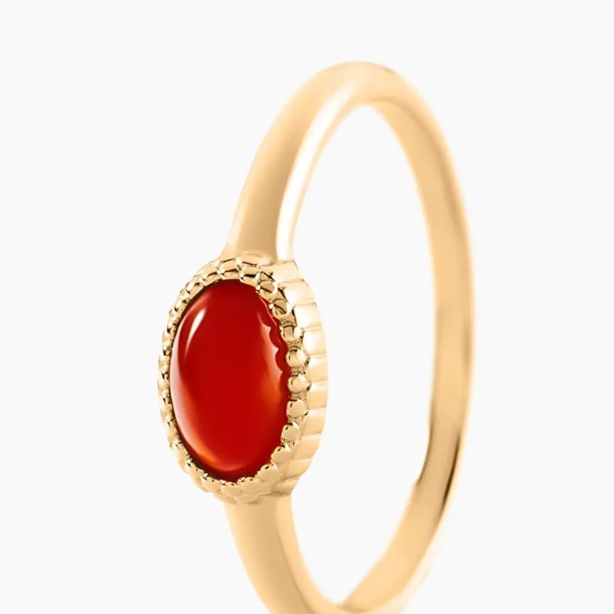 Bague Memory Plaqué Or Jaune Pierre De Synthese-Histoire d'Or Discount