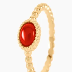 Bague Memory Plaqué Or Jaune Pierre De Synthese-Histoire d'Or Sale