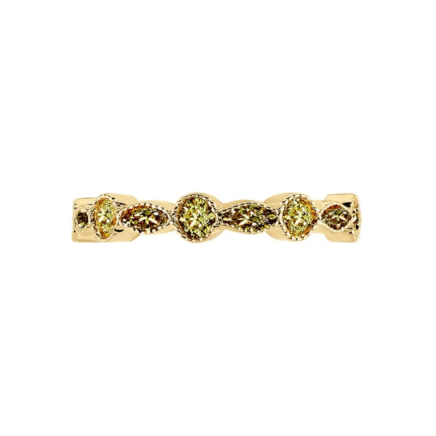 Bague Mencia Plaque Or Jaune Oxyde De Zirconium-Histoire d'Or Hot