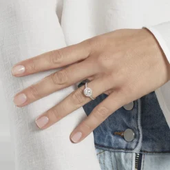 Bague Mentoura Or Blanc Diamant Synthétique-Histoire d'Or Online