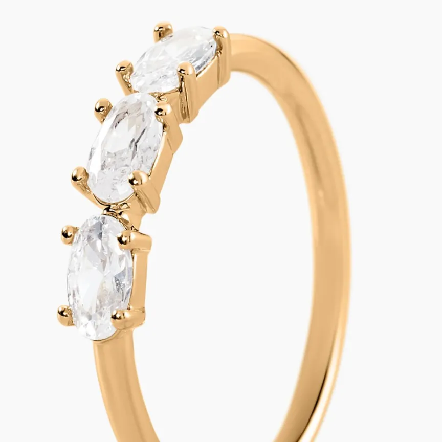 Bague Milenna Plaque Or Jaune Oxyde De Zirconium-Histoire d'Or Best