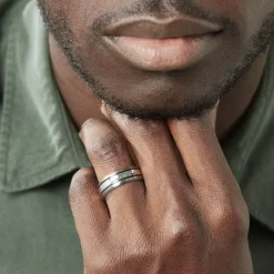 JOURDAN Bague Mollie Acier Blanc