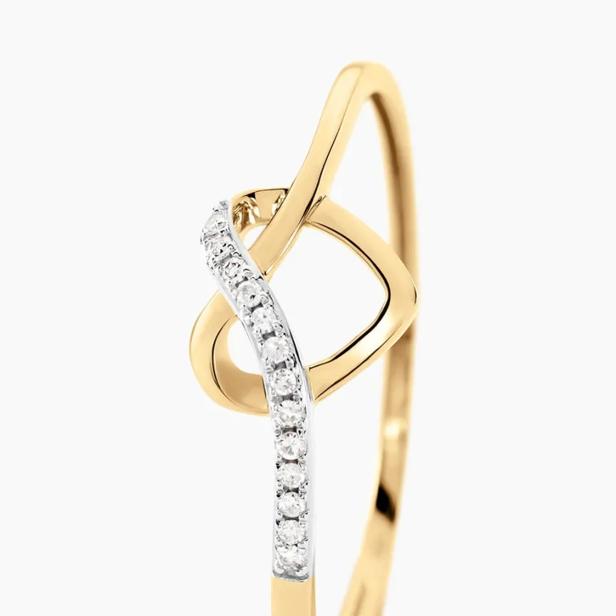 Bague Mona-lisa Or Jaune Diamants-Histoire d'Or New