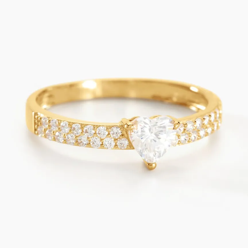 Bague Monelle Or Jaune Oxyde De Zirconium-Histoire d'Or Clearance