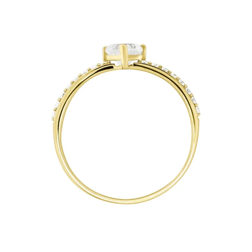 Bague Monelle Or Jaune Oxyde De Zirconium-Histoire d'Or Clearance