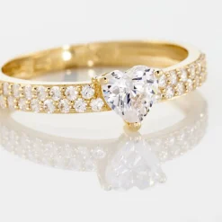 Bague Monelle Or Jaune Oxyde De Zirconium-Histoire d'Or Clearance