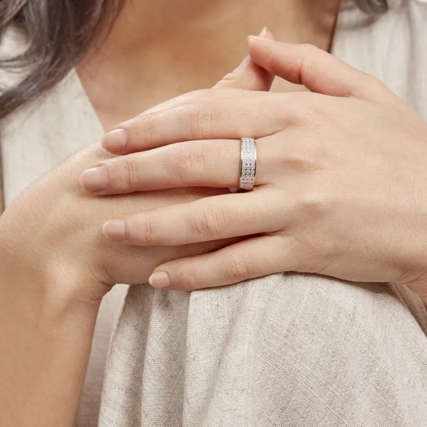 Bague Morjana Or Jaune Oxyde De Zirconium-Histoire d'Or New