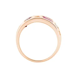 Bague Mosaique Or Rose Amethyste Et Rhodolite Et Saphir-Histoire d'Or Sale