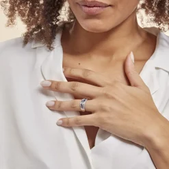 Bague Multicolore Or Blanc Topaze Et Amethyste Et Saphir-Histoire d'Or Online