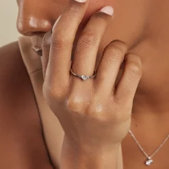 Bague Myhalf Argent Blanc Oxyde De Zirconium-Histoire d'Or New