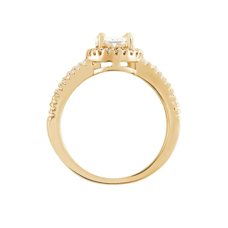 Bague Myriama Plaqué Or Jaune Oxyde De Zirconium-Histoire d'Or New