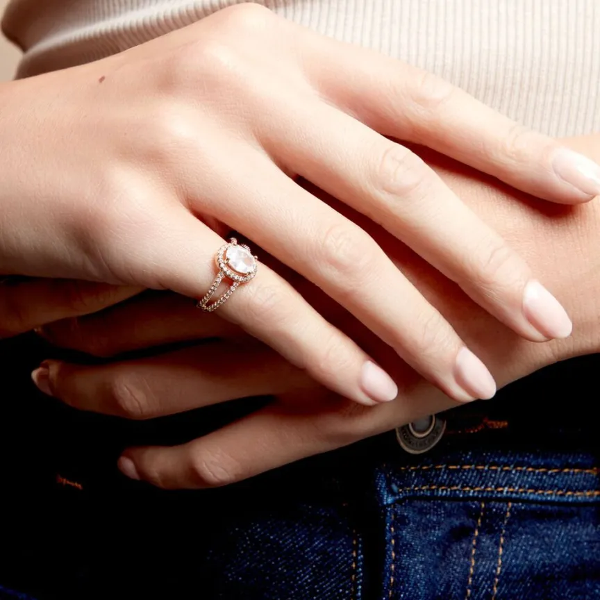 Bague Myriama Plaqué Or Jaune Oxyde De Zirconium-Histoire d'Or New