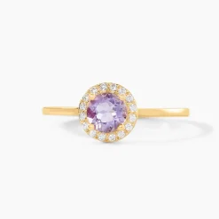 Bague Najib Or Jaune Améthyste Oxyde De Zirconium-Histoire d'Or