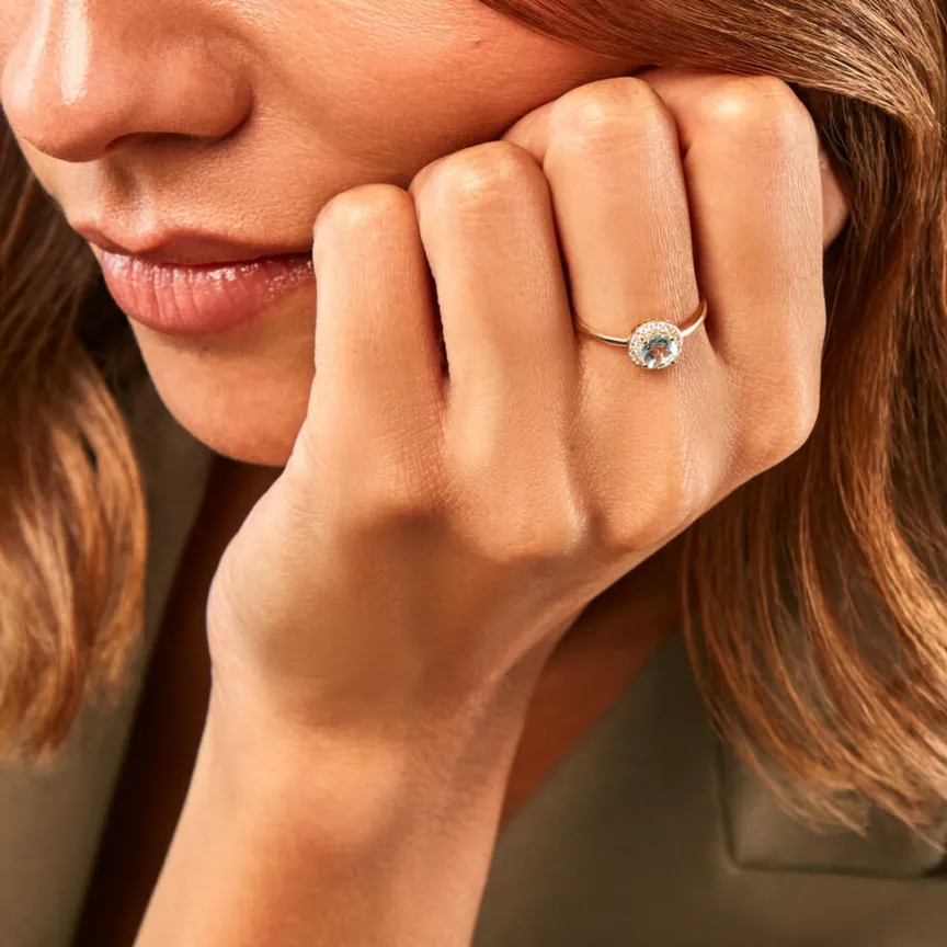 Bague Najib Or Jaune Topaze Oxyde De Zirconium-Histoire d'Or Clearance