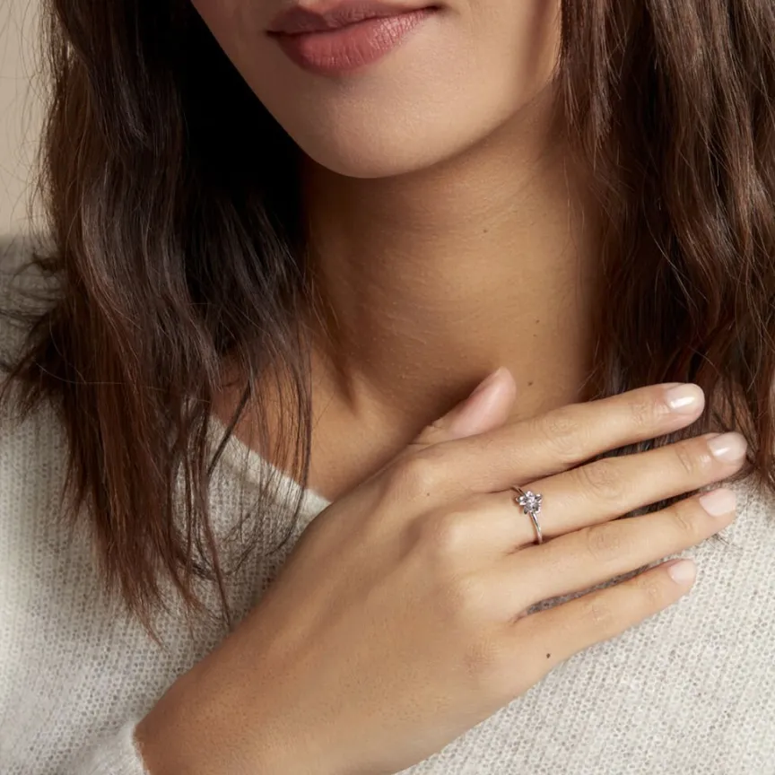 Bague Narcisse Dream Argent Blanc Oxyde De Zirconium-Histoire d'Or