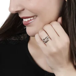 Bague Nathalie Or Bicolore Diamant-Histoire d'Or New